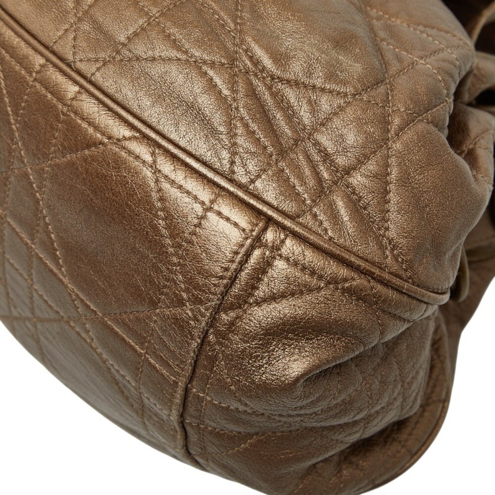 CHRISTIAN DIOR Gold Leather Shoulder Bag - Picture 4 of 10